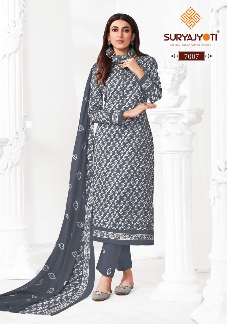 Suryajyoti Pehnava Vol 7 Cotton Wholesale Readymade Salwar Suit Catalog — Wholesale Salwar Suits, MPA wholesale from Surat - Gallery Image 5